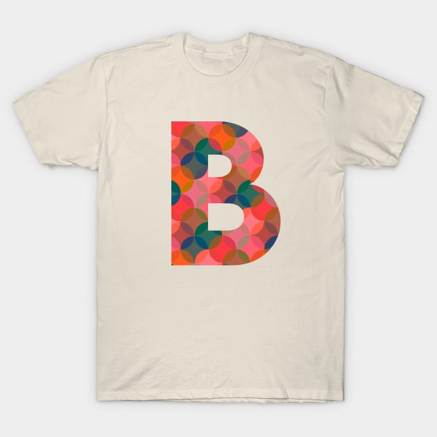 Letter B Initial T-Shirt by Obstinate and Literate